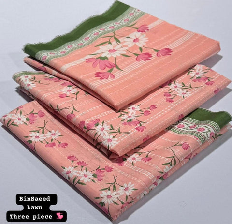 Lawn 3 PIECE Unstich DRESS Buy One Get one free