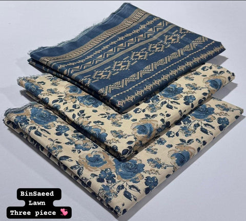 Lawn 3 PIECE Unstich DRESS Buy One Get one free