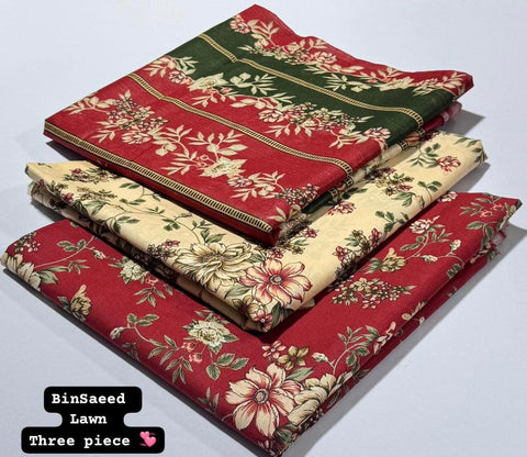 Lawn 3 PIECE Unstich DRESS Buy One Get one free