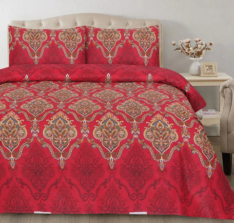 Red Paisley - Bed Sheet Set Buy One Get one free