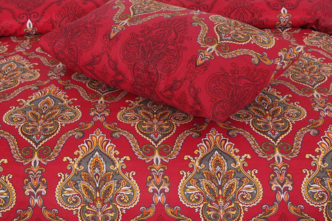 Red Paisley - Bed Sheet Set Buy One Get one free