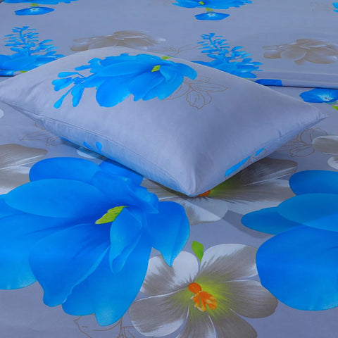 Micro Fiber Bed Sheet 3D Hepatica Flower King-30301 RFS Buy One Get one free