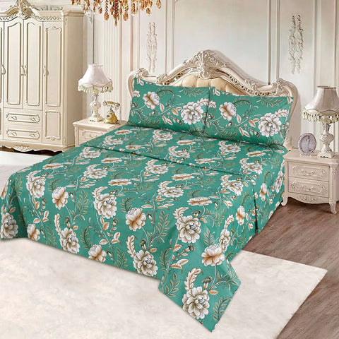 Green Haven Bloom - Bed Sheet Set Buy One Get one free
