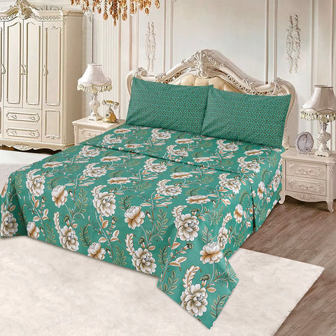 Green Haven Bloom - Bed Sheet Set Buy One Get one free