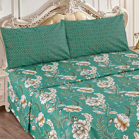 Green Haven Bloom - Bed Sheet Set Buy One Get one free