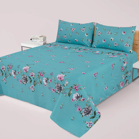 Aqua Bloom - Bed Sheet Set Buy One Get one free
