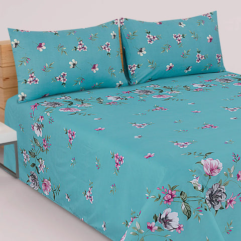 Aqua Bloom - Bed Sheet Set Buy One Get one free