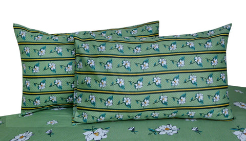 Green Petals - Bed Sheet Set Buy One Get one free