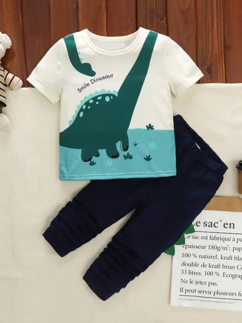 Smile Dinosaur Graphic Tracksuit