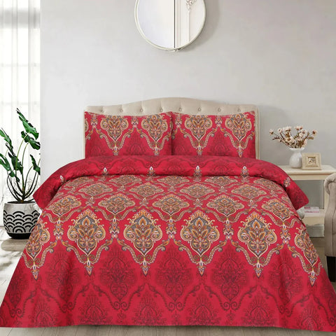 Red Paisley - Bed Sheet Set Buy One Get one free