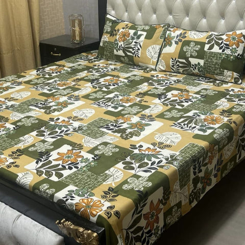 Micro Fiber Bed Sheet Leaf Print