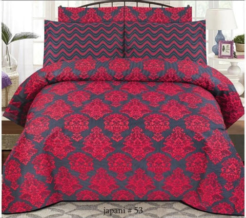 Crimson Elegance - Bed Sheet Set Buy One Get one free