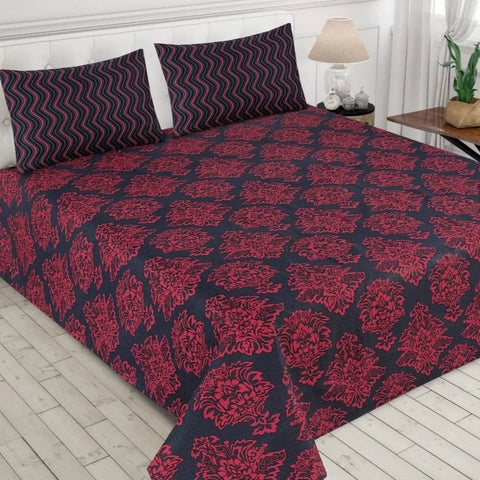 Crimson Elegance - Bed Sheet Set Buy One Get one free