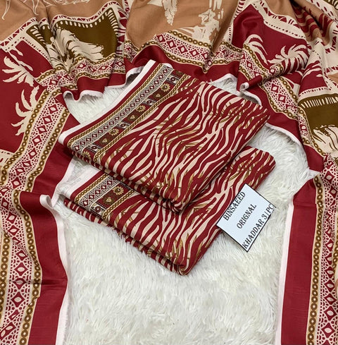 Khadar 3 PIECE Unstich DRESS Buy One Get one free