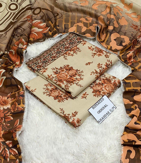 Khadar  3 PIECE Unstich DRESS Buy One Get one free