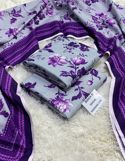 Khadar 3 PIECE Unstich DRESS