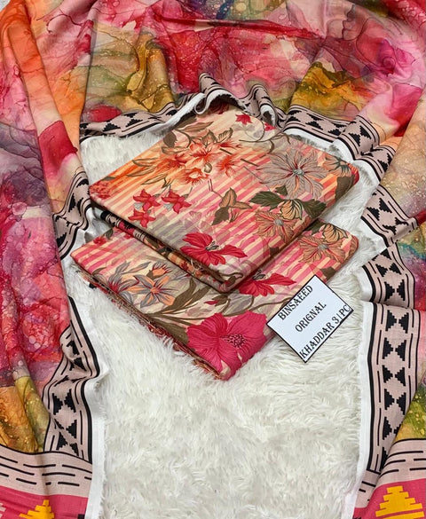 Khadar 3 PIECE Unstich DRESS