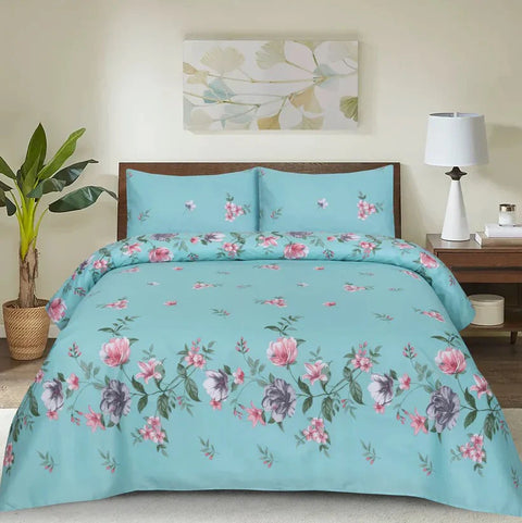 Aqua Bloom - Bed Sheet Set Buy One Get one free